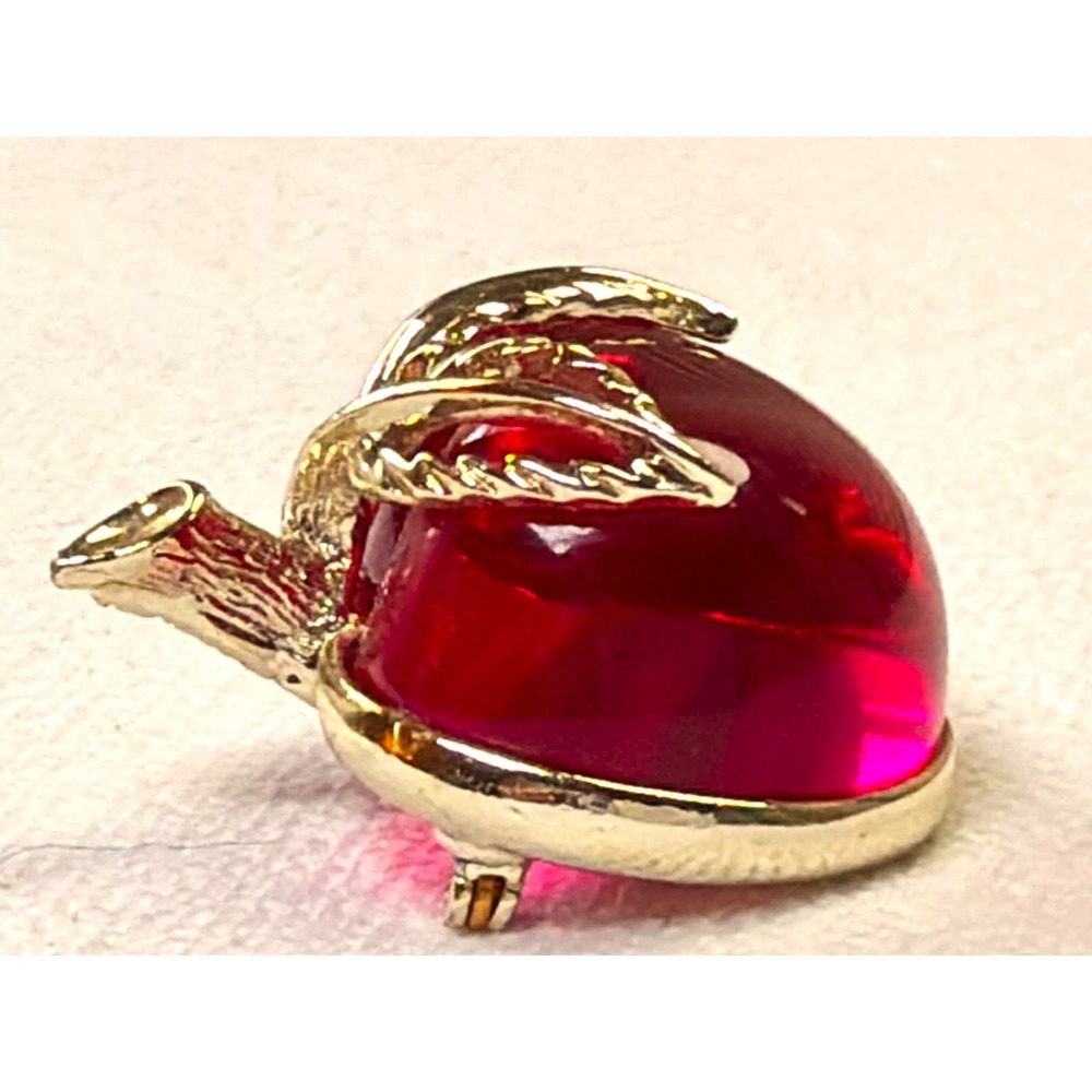 Sarah Coventry Apple Jelly Belly Brooch Women Vintage 1972 MCM